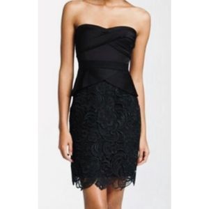 BCBGMAXAZRIA Lace & Satin Cocktail Dress size:12